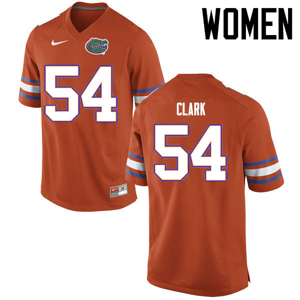 Women Florida Gators #54 Khairi Clark College Football Jerseys Sale-Orange - Click Image to Close